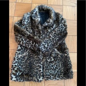 NEW LOOK Leopard Print Faux Fur Coat